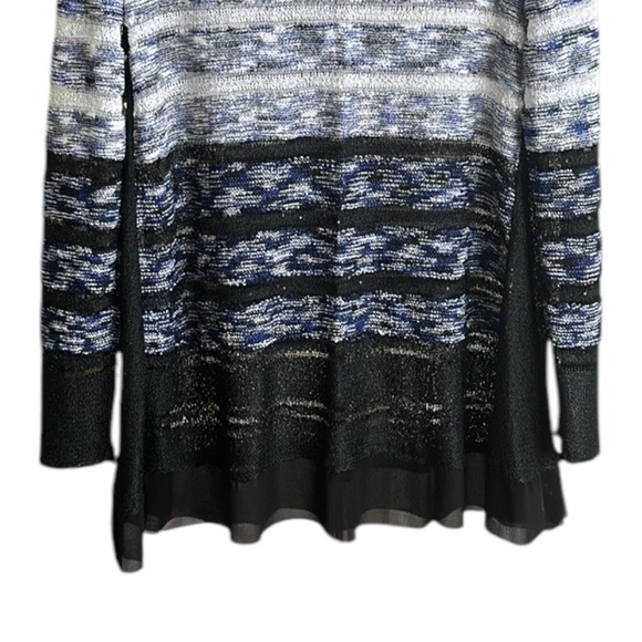 ALFANI Lightweight Ombre Stripe Semi-Sheer Sweater Tunic Sequined Casual Chic XL - Picture 9 of 14